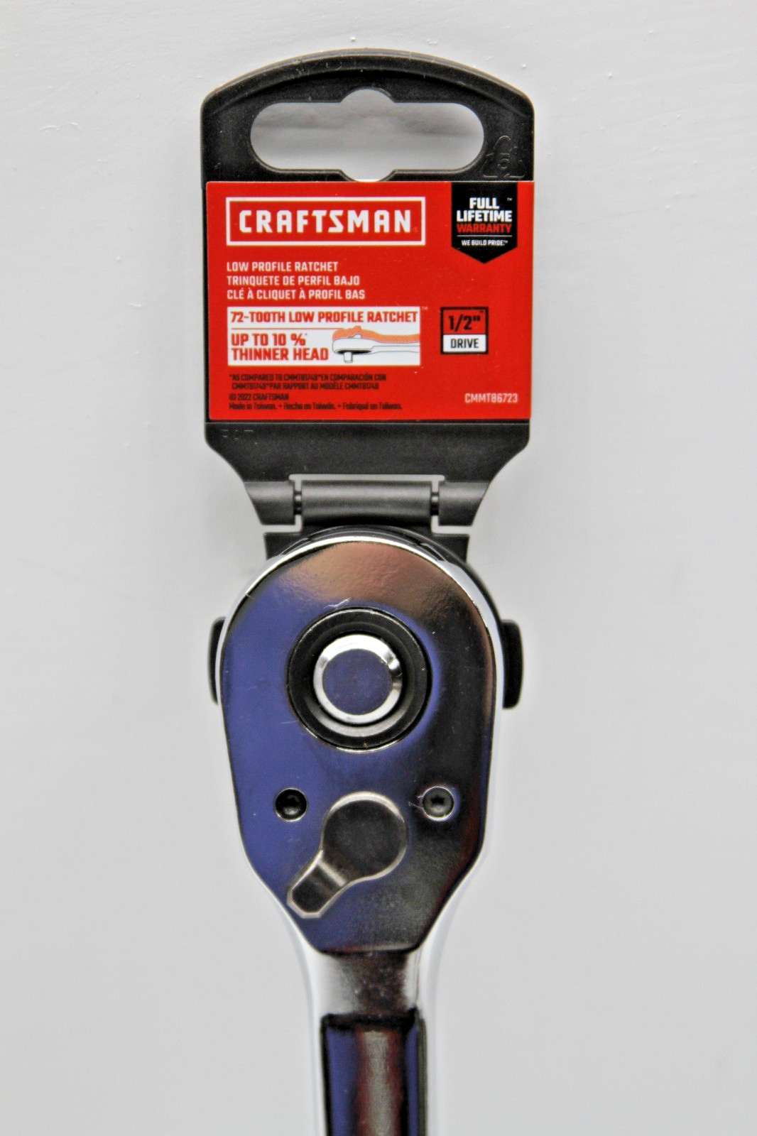 CRAFTSMAN Low Profile Ratchet, 1/2 Inch Drive, 72 Tooth (CMMT86723)
