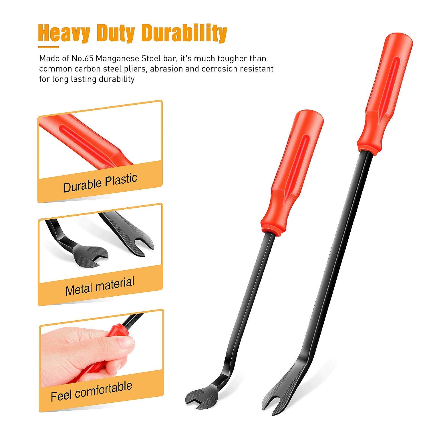 3 Pcs Clip Pliers Set & Fastener Remover Auto Upholstery Combo Repair Kit wi…