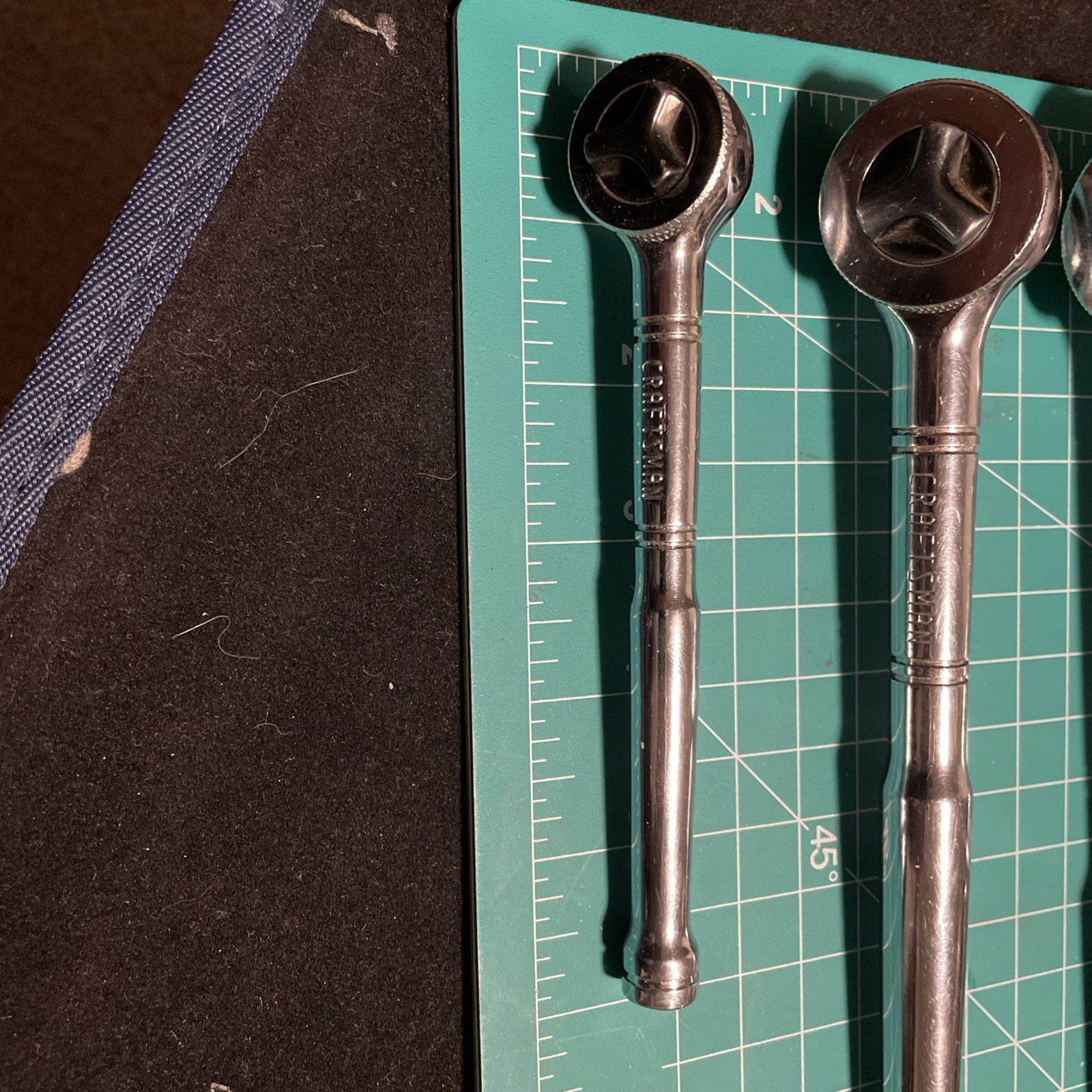Vintage 3 Craftsman set Thumb Wheel Ratchet 1/2” 3/8”and 1/4” Drive.