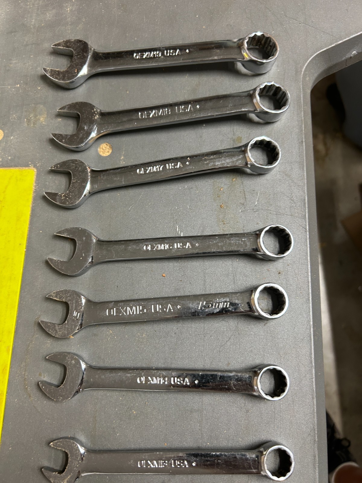 SNAP-ON OEXM- 10-Pc 12-Pt Combination Short Wrench Set 10mm-19mm