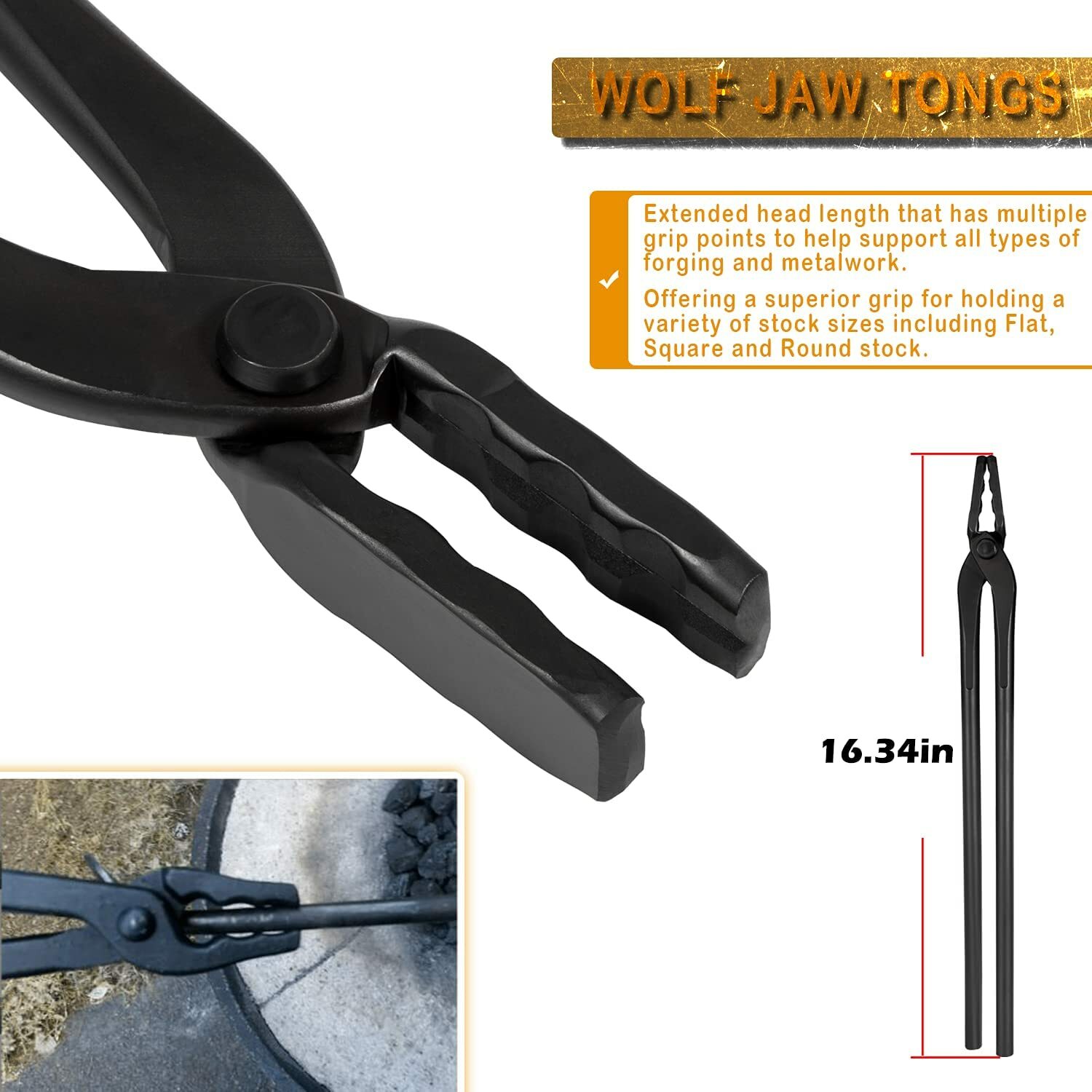 Knife Making Tongs Blacksmith Bladesmith Tong Set Vise Anvil Forge Tools-5PCS