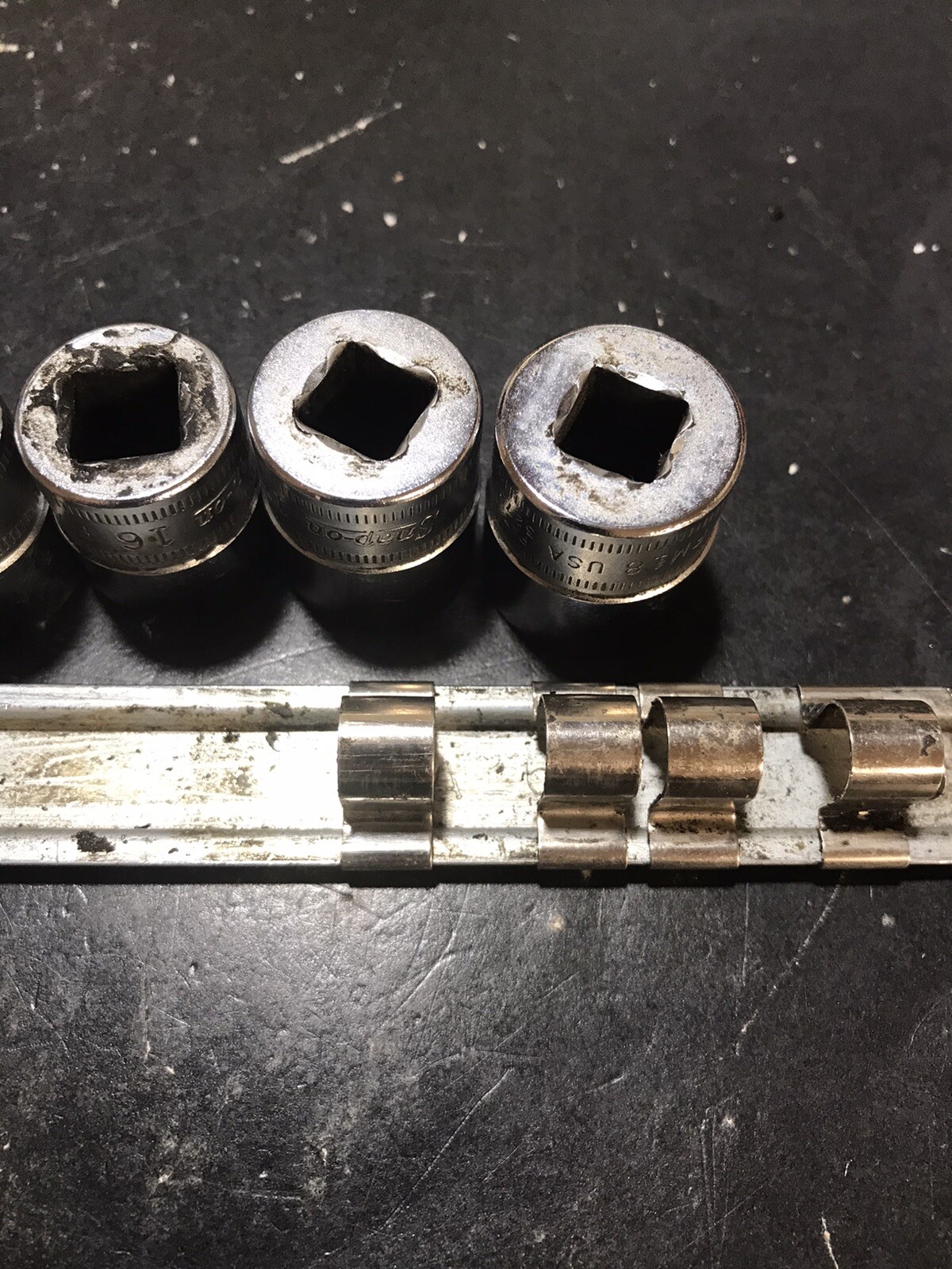 SNAP ON 9pc 3/8″dr 12pt Socket Set FM8-FM18mm USA Missing 10-12 & A-269 Tray