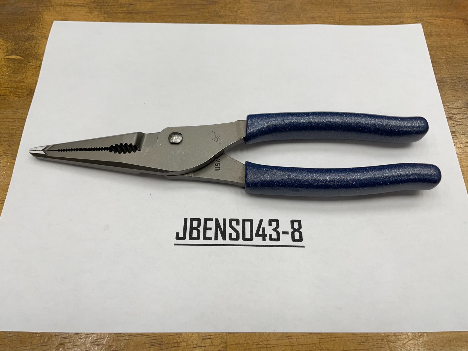 Snap-On Tools NEW POWER BLUE 9″ Soft Grip Long Nose Slip Joint Pliers LN47ACFMB