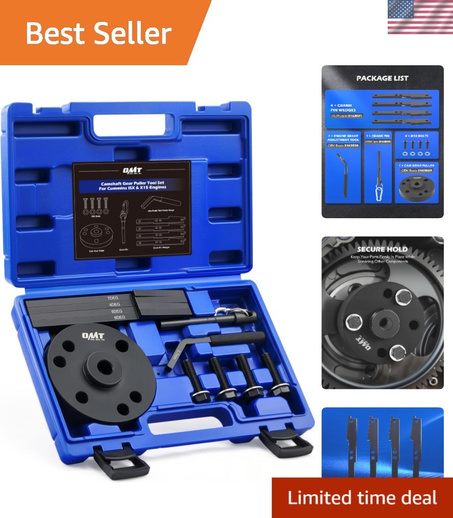 Camshaft Gear Puller Tool Set 11pc for 2007-2017 Cummins ISX QSX X15 Engines