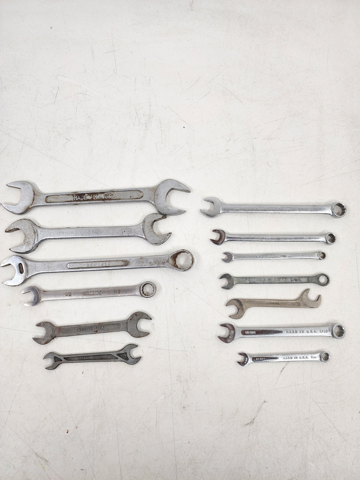 USA Made Wrenches Various Brands And Sizes Metric Standard Lot Of 13