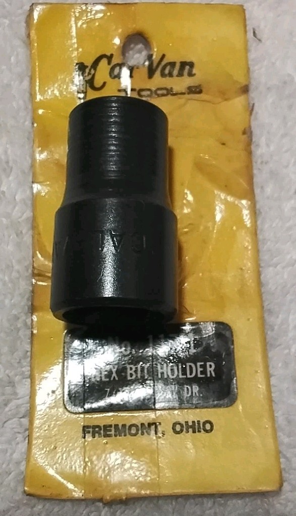 4pc CAL-VAN #117 1/2″DR ×7/16″ HEX BIT HOLDER &9mm×10mm HEX&10mmTRIPLE SQUARE