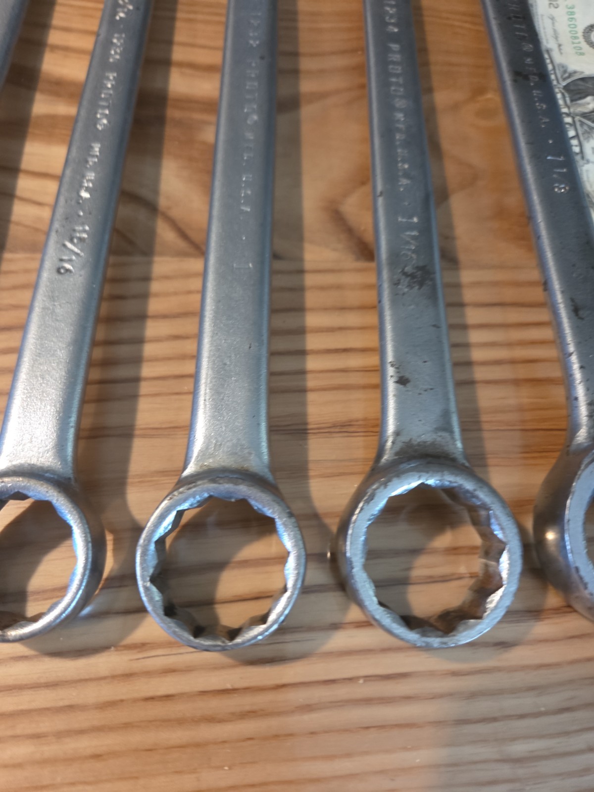 PROTO Professional Combination Wrenches SET 1-1/8″ 1-1/16″ 1″ 15/16″ 7/8″ 13/16″