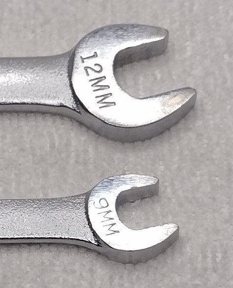 2pc Craftsman -VV- 12Pt Metric Combination Wrench Lot, 12mm; 9mm (42916; 42913)
