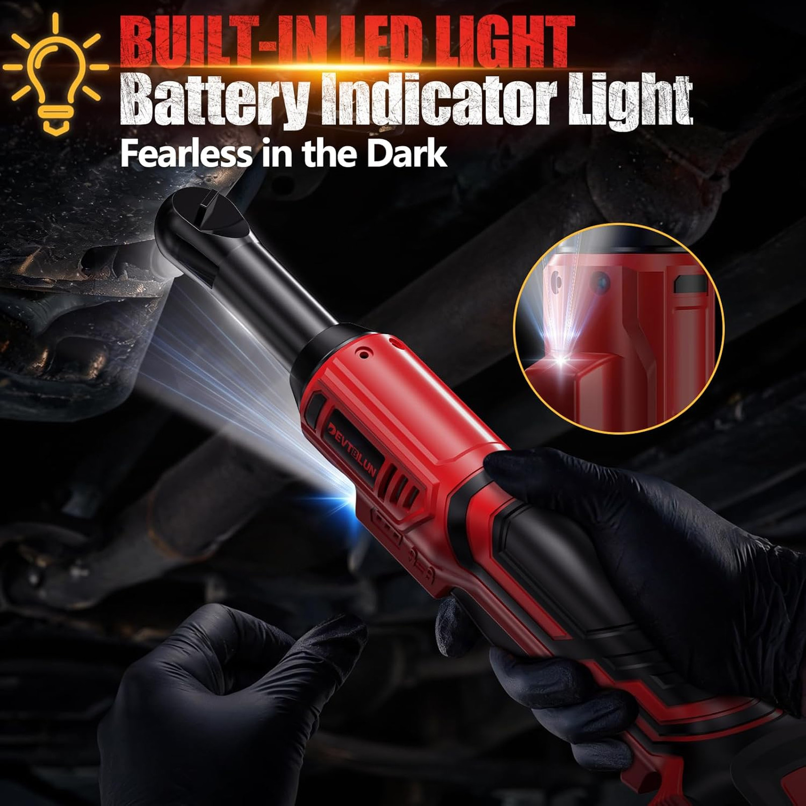 3/8″ Cordless Power Ratchet Wrench Compatible with Milwaukee 18V Battery (No