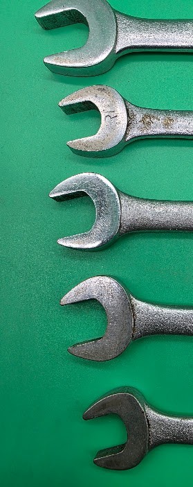Lot 5 Vintage Craftsman =V= Double open end assorted sizes Metric & SAE