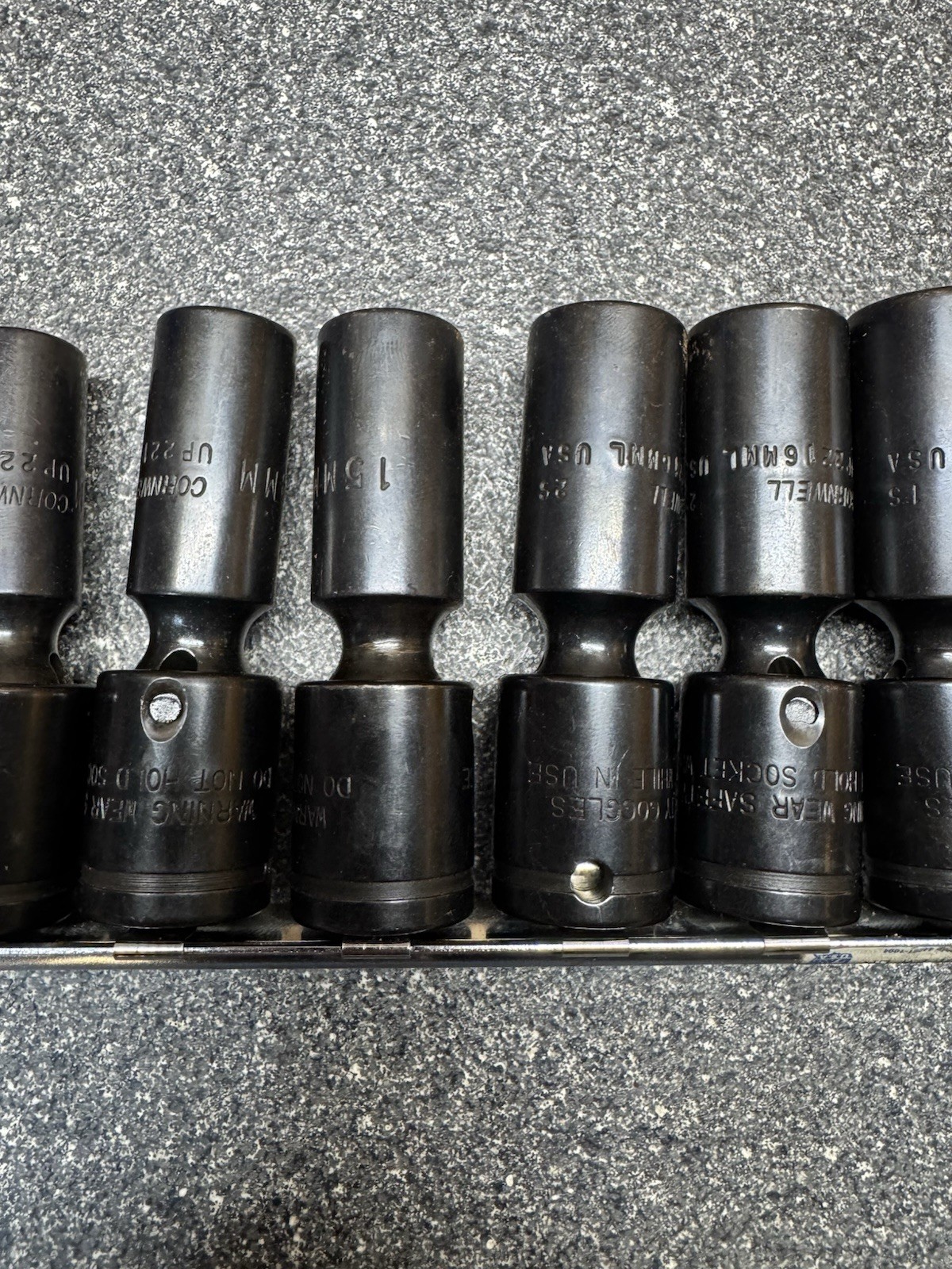 Cornwell 3/8 Metric Impact Swivel Socket Set 10 Piece USA Made