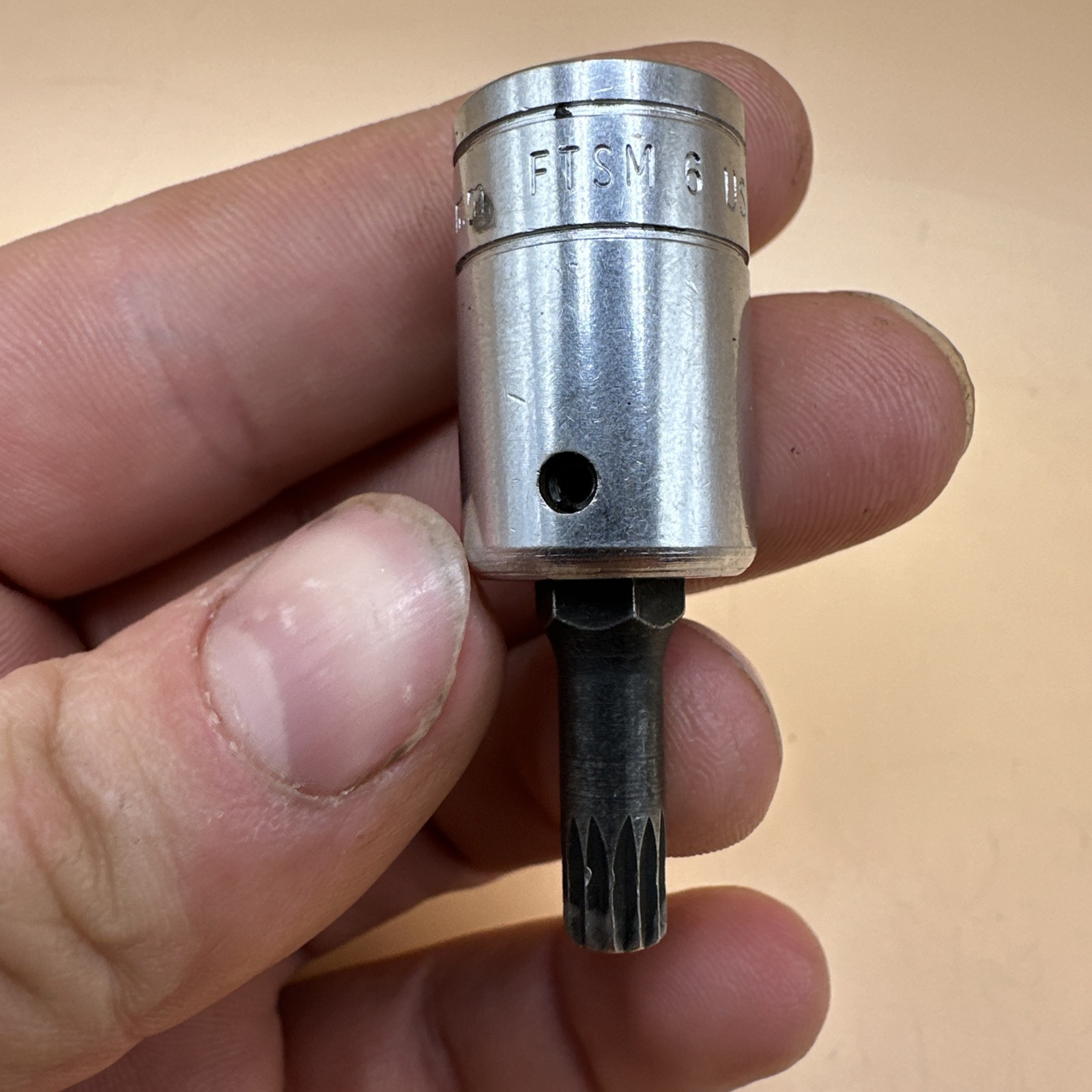 Vintage Snap-on FTSM6 3/8 Drive 6mm Metric Triple Square Socket