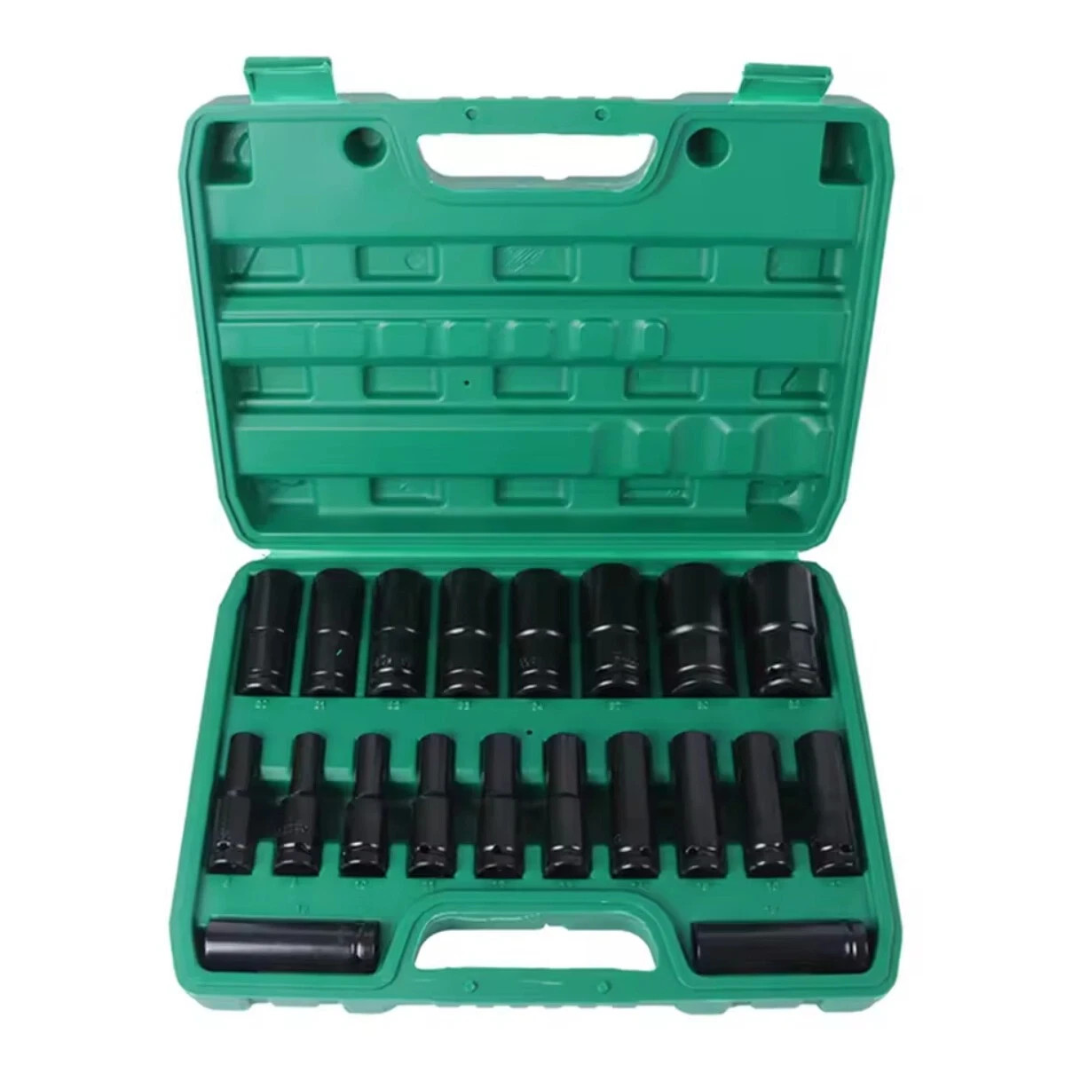 20PCS 1/2Inch Impact Sockets Set Drive Metric 8mm-32mm Deep 6-Point Set w/case