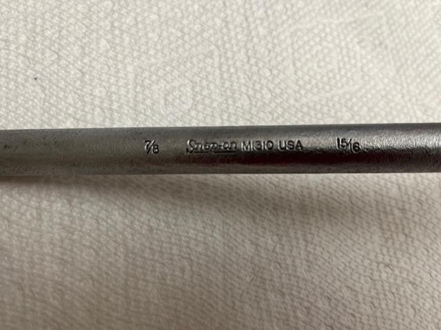 Vintage Snap-on M1310 7/8” x 15/16” Wrench Cummins NTC NTA N14 Rockers Injectors