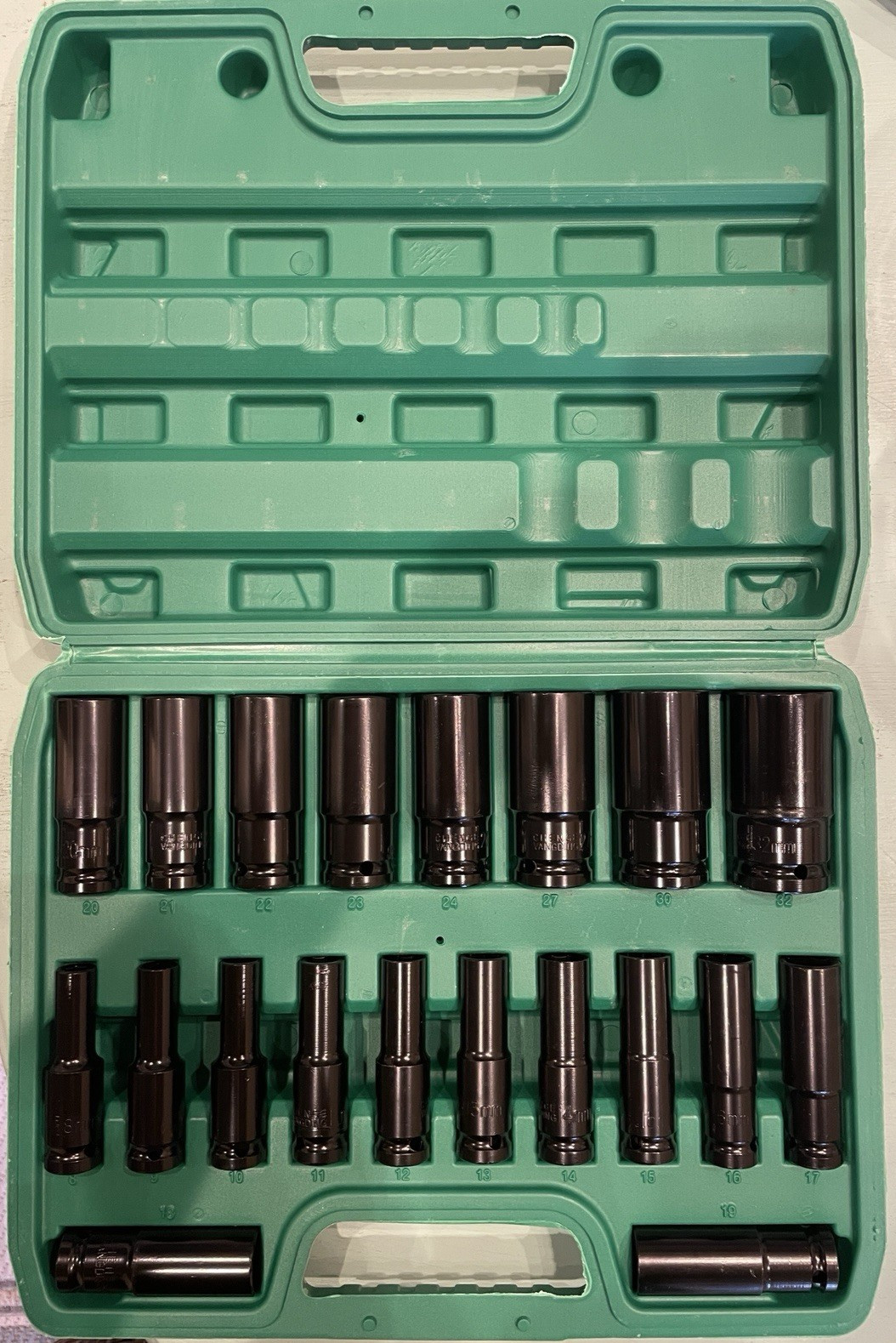 HD Metric Socket Set Chrome Vanadium Steel, Impact Sockets, Quantity 20pcs