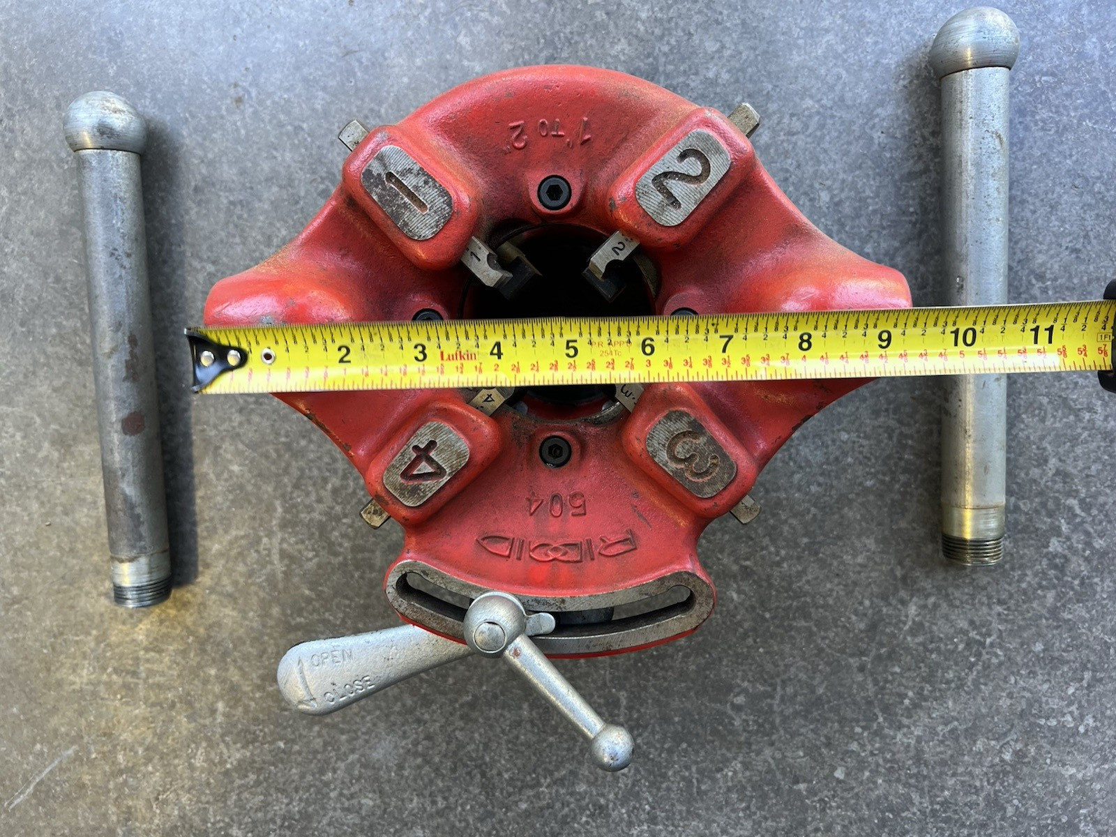 RIDGID 504 Quick Opening 1″ – 2″ NPT Manual Pipe Threading Threader Die Tool USA