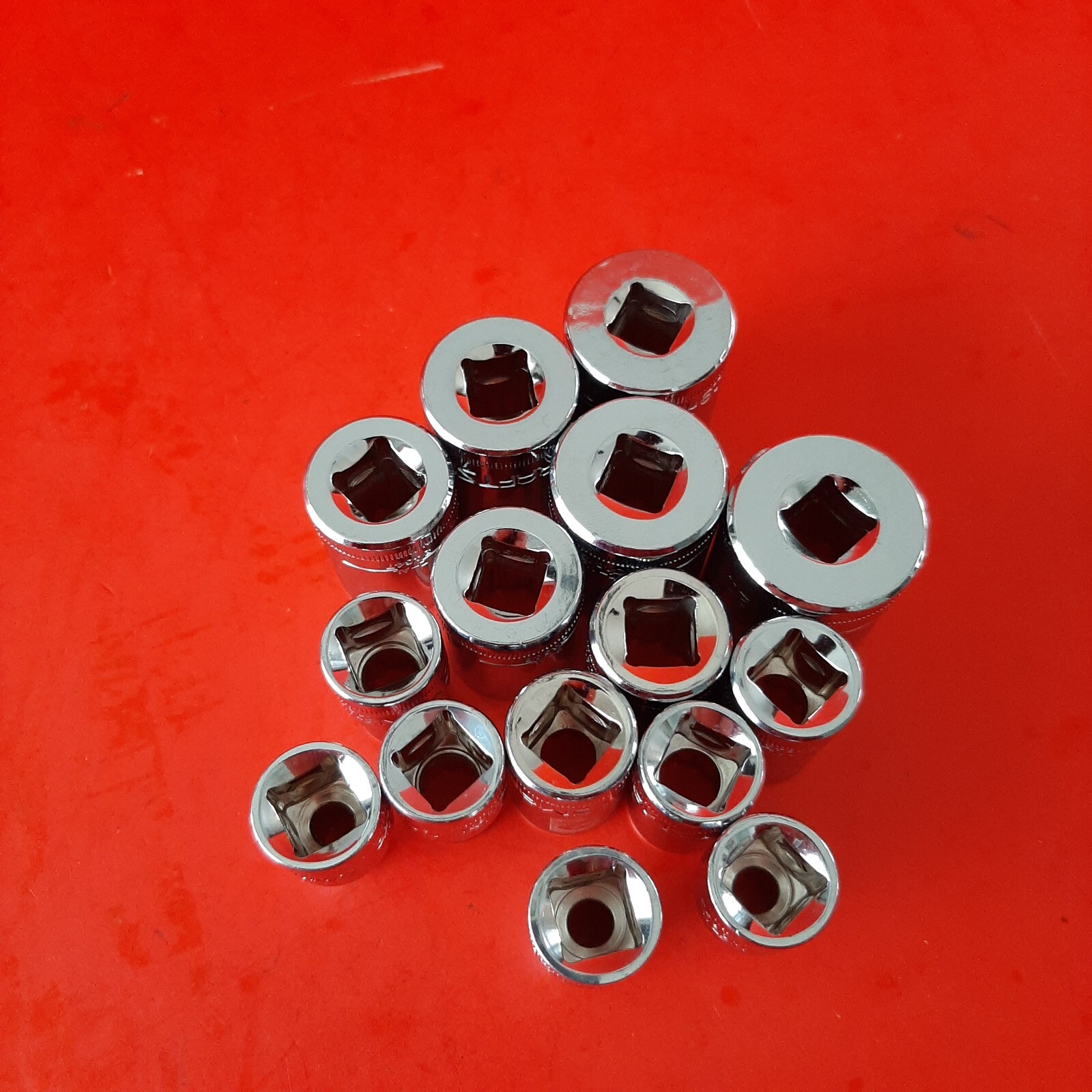NEW 6-19 21mm Easy Read Craftsman 3/8″ Drive METRIC Shallow 12 Point Socket Set