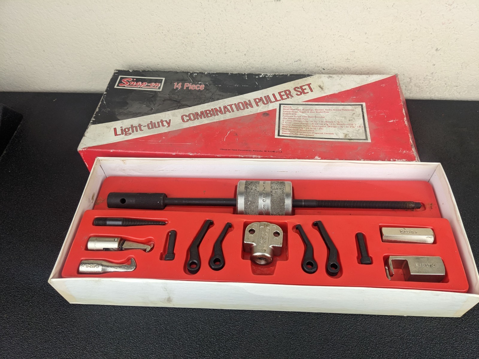 #bp424 Snap-on Tools CJ93B 14 Pc Light Duty Combination Puller Set
