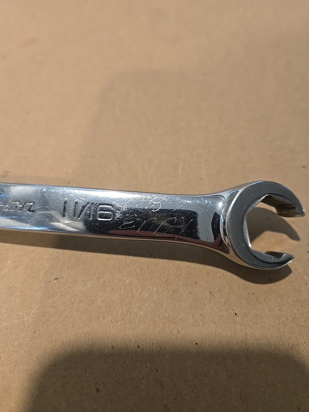 Snap On 5/8″-11/16″ 6PT SAE Chrome Flare Nut End Wrench USA RXFS2022B