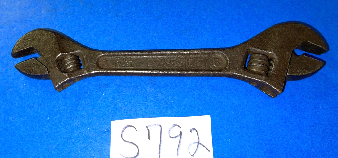 LAKESIDE TOOLS VINTAGE DOUBLE END CRESCENT WRENCH 6-8