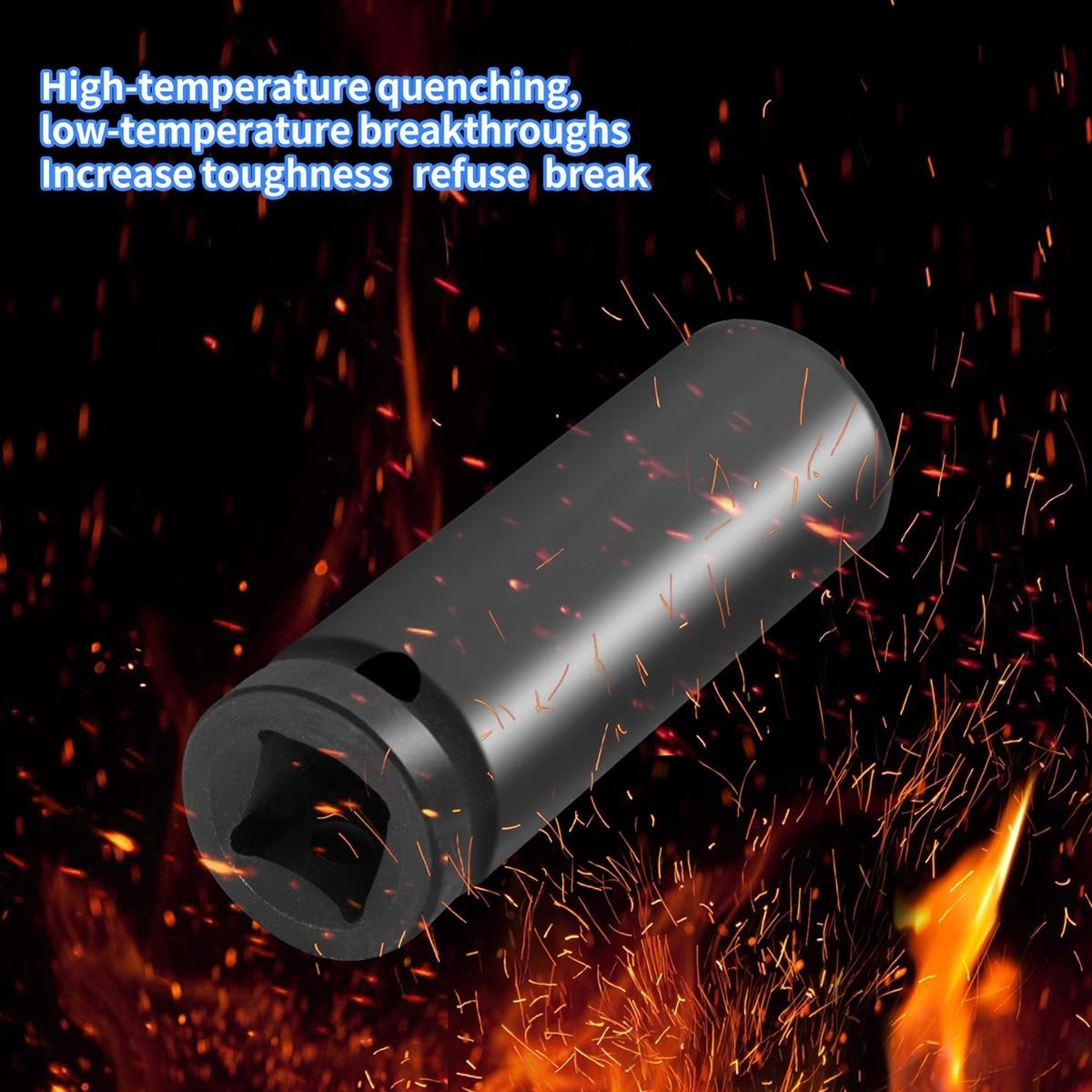 1/2″ Drive 50mm Metric Deep Impact Socket, 6 Point Cr-Mo, 78mm Length, Durable T
