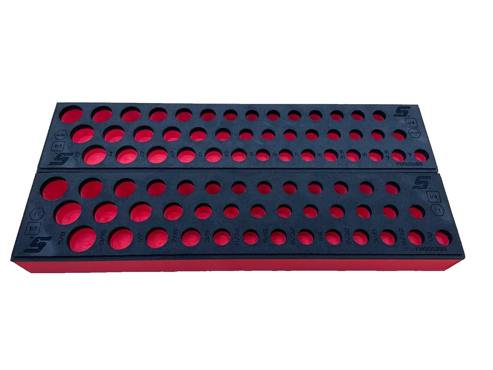 Snap-on Tools 2pc FOAM ORGANIZER TRAY for 1/4″ Drive METRIC SAE Sockets Sets