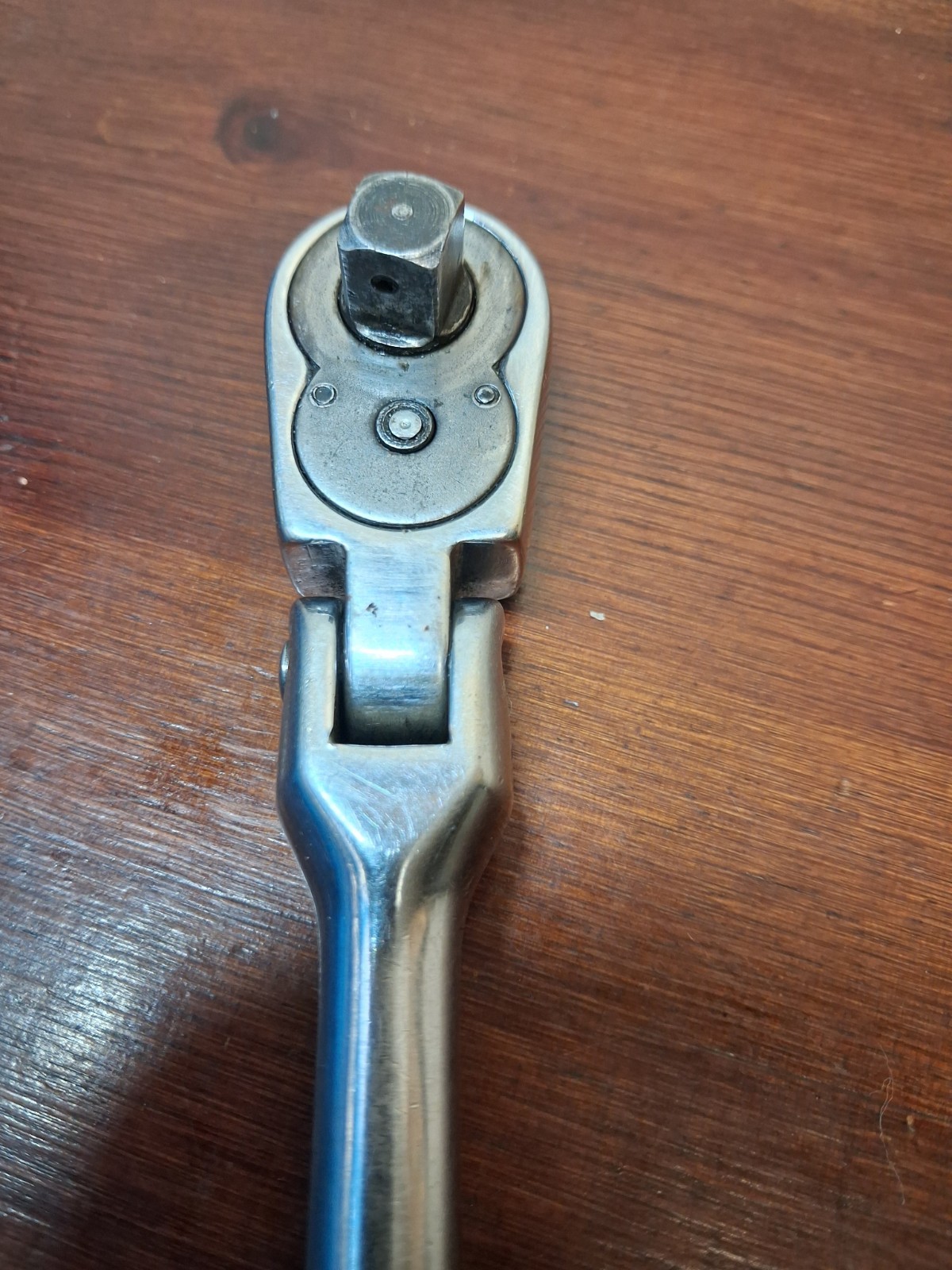 Snap On F731 3/8″ Drive Flex Head Ratchet USA 11″ Long Chrome Vintage USA 🇺🇸
