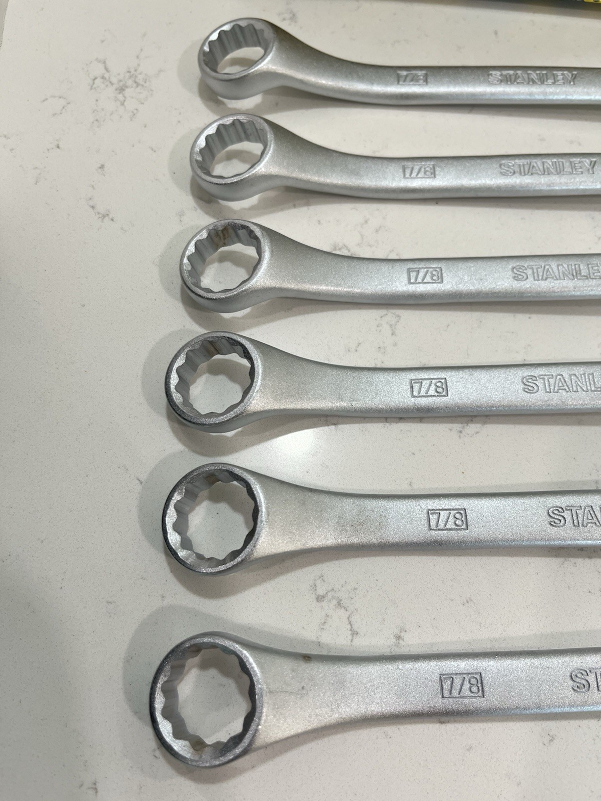 Set of 6 Stanley 3/4»x7/8» 12 Point Double End Offset Box Wrench’s 86-882