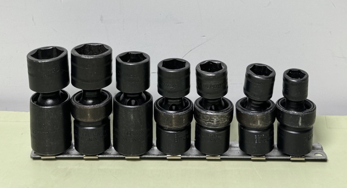 Snap-On 207IPFM 7 Piece 3/8″Dr 6Pt Metric Shallow Impact Swivel Socket Set