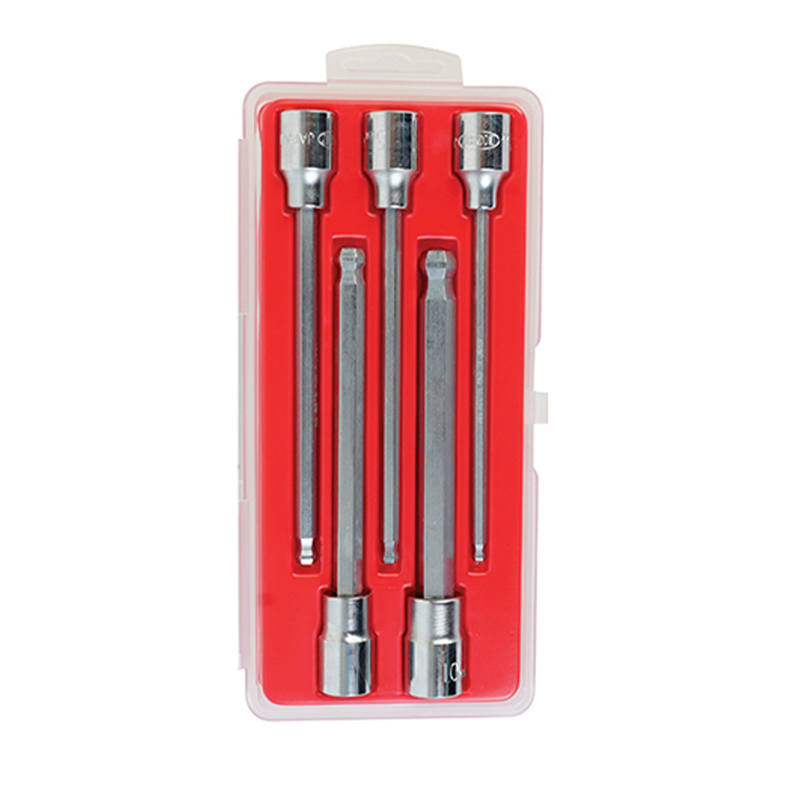 3/8″ Dr 5pcs Ball Point Long Hexagon Bit Socket Set 83TB-S5 with Plastic Case