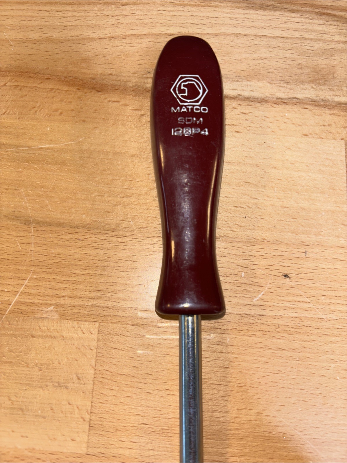 Matco Tools SDM128P4 Phillips Screwdriver Maroon Hard Handle USA Made Hand Tool