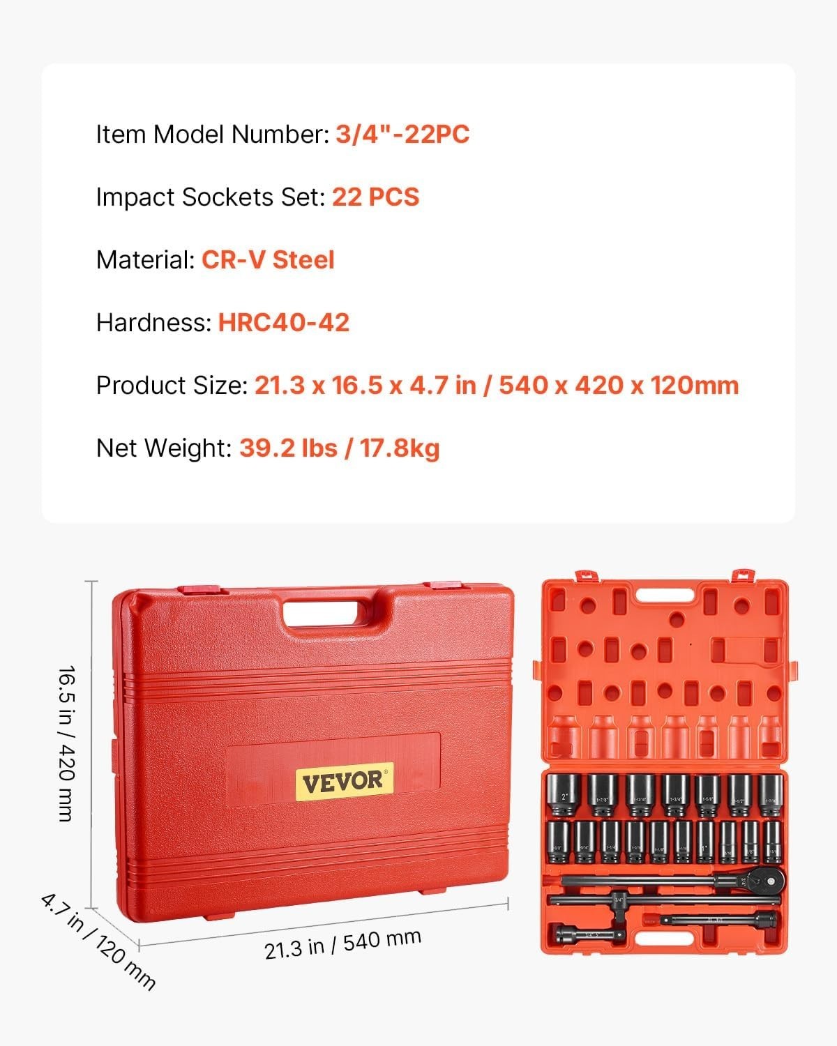 CR-V Rugged Construction Impact Sockets