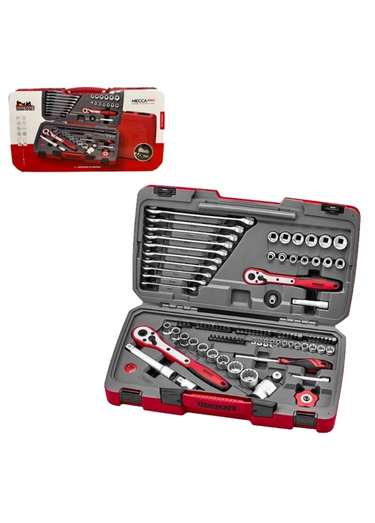 Teng Tools Mecca Pro TMX098 Tool Set 98 Pieces 1/4″ 3/8″ 1/2″ Drive Socket set