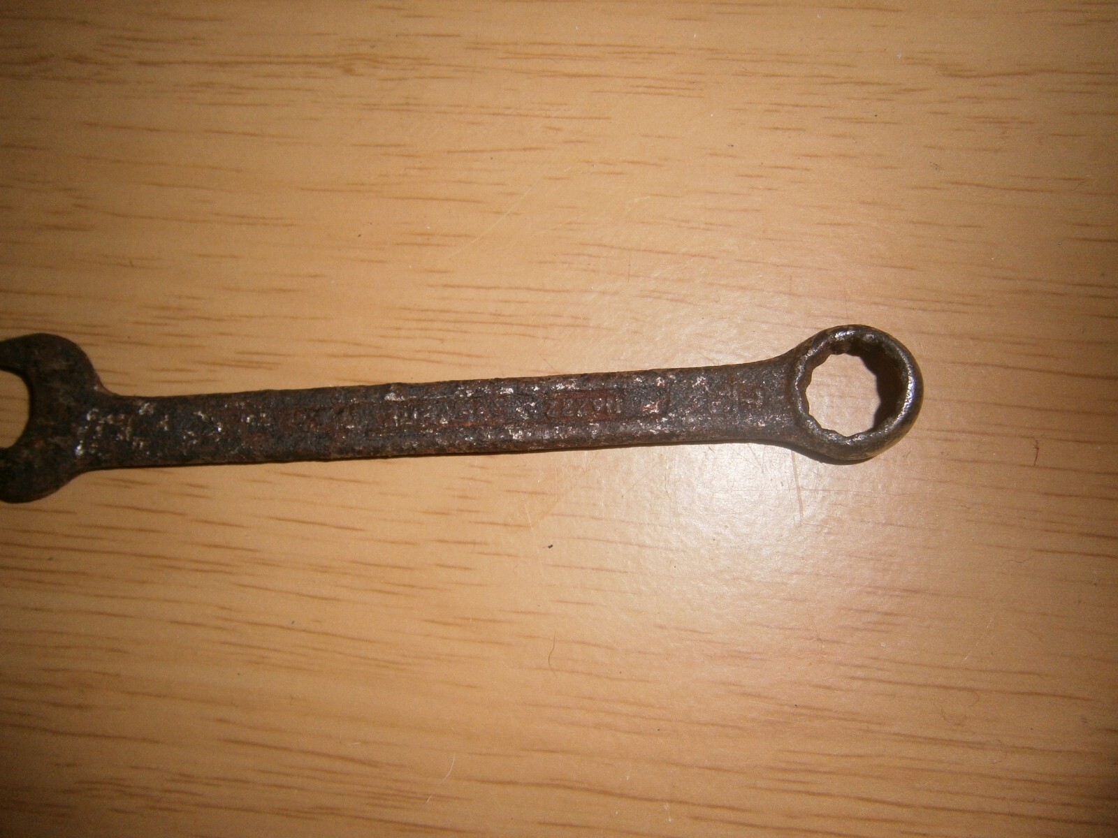Vintage silver tone combination spanner. 12mm (E6a)