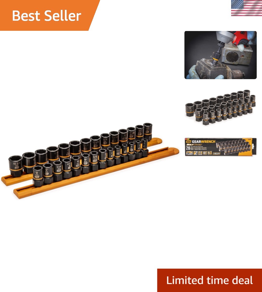 Revolutionary Bolt Biter 28-Piece Socket Set with Enhanced Torque & Durability