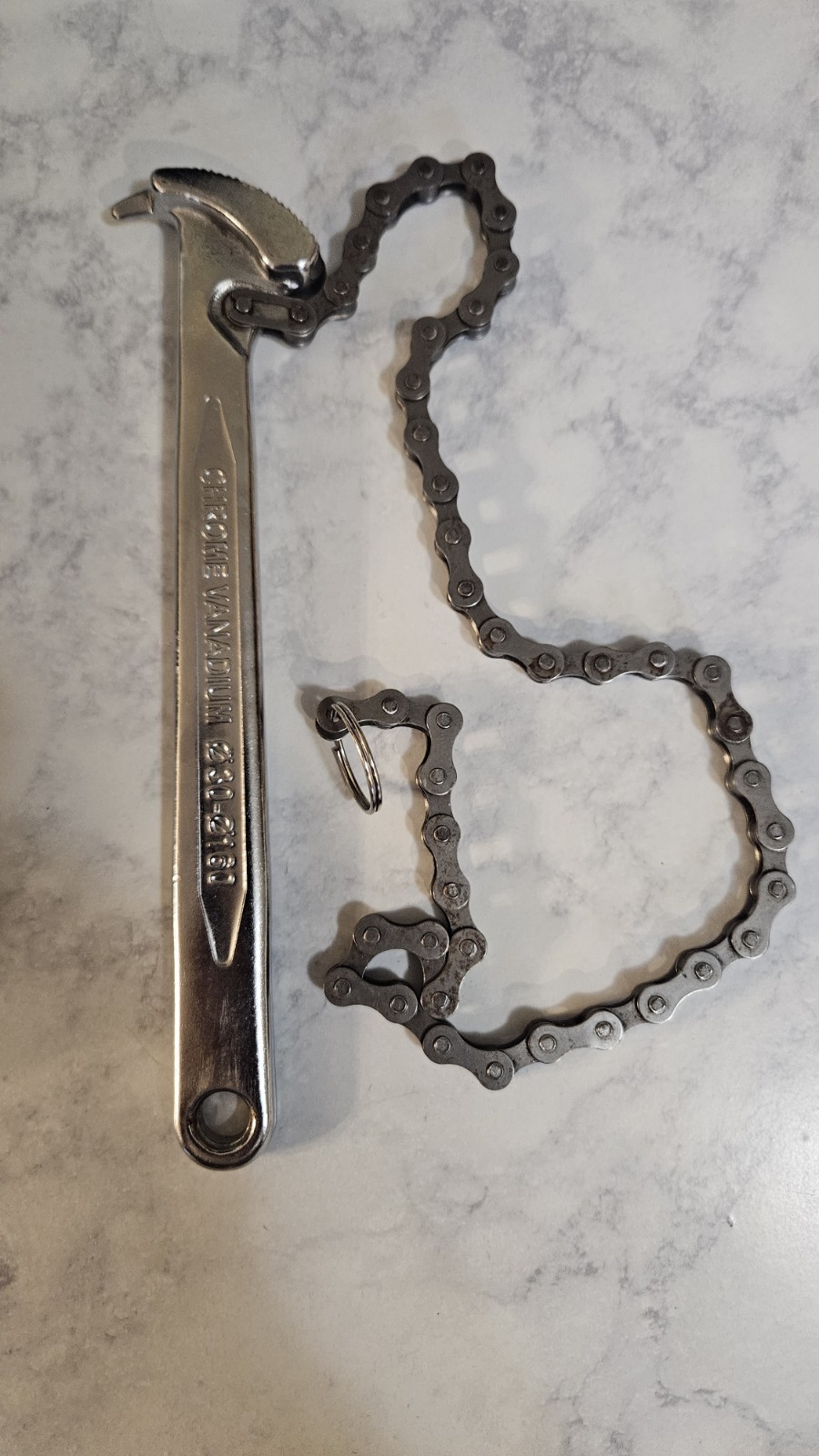 Chrome Vanadium 9″ Chain Wrench 030-0 160