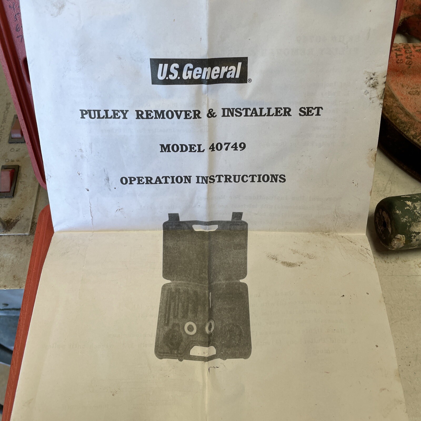 US General 40749 PULLEY REMOVER AND INSTALLER SET Vintage/Complete