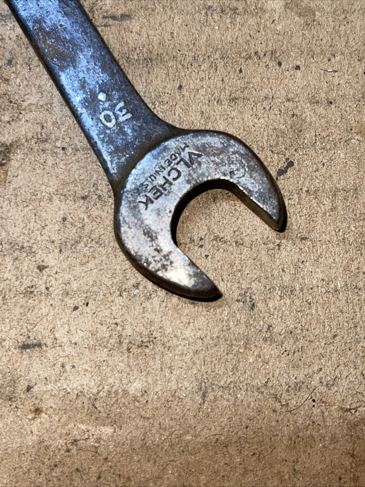 Vintage VLChek USA W1415 7/16 in x 1/2 in Stubby open end Wrench 7/16” x 1/2”