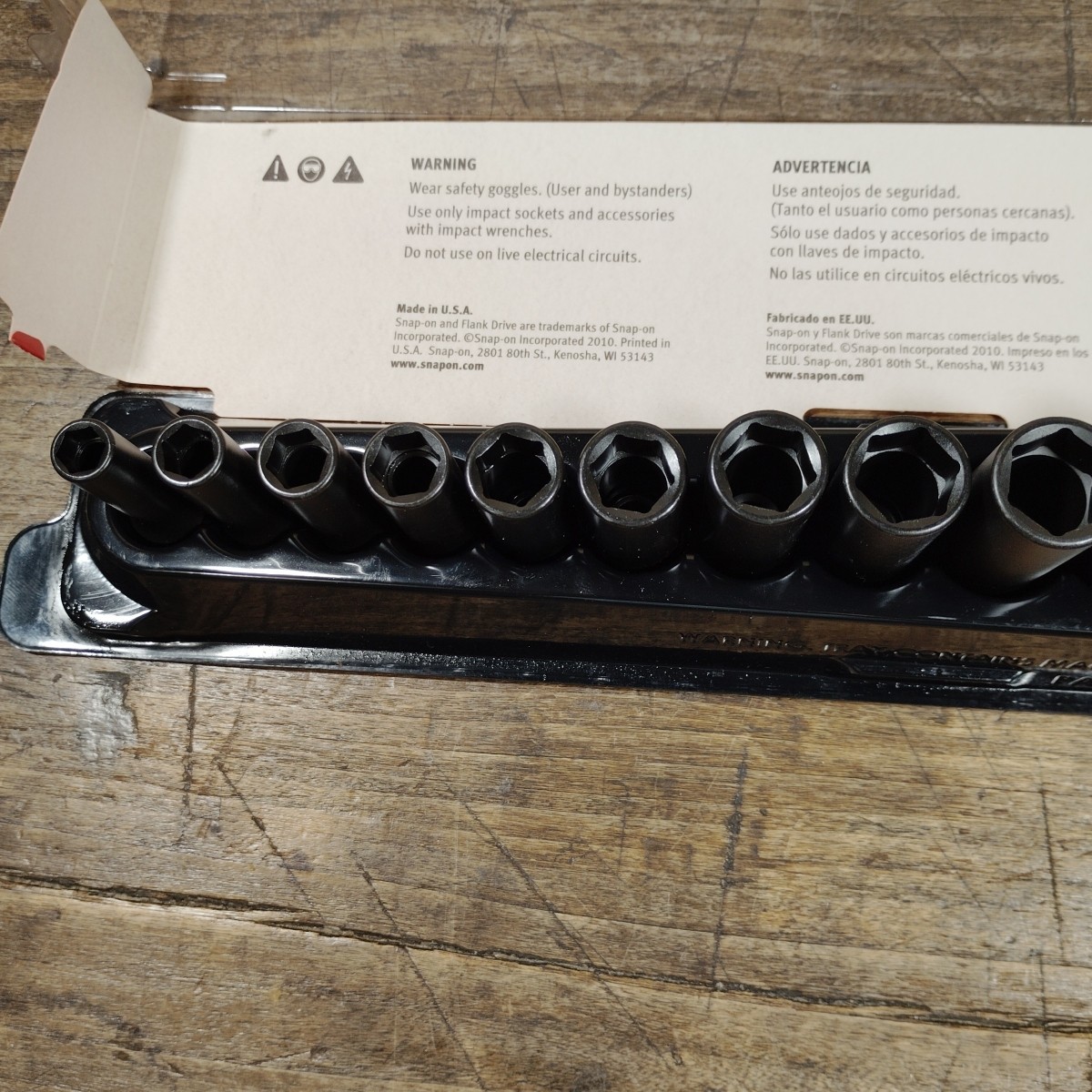 Snap-On 214SIMFMYA Deep Impact Socket Set 3/8″ 8-19mm 21mm 24mm NEVER USED