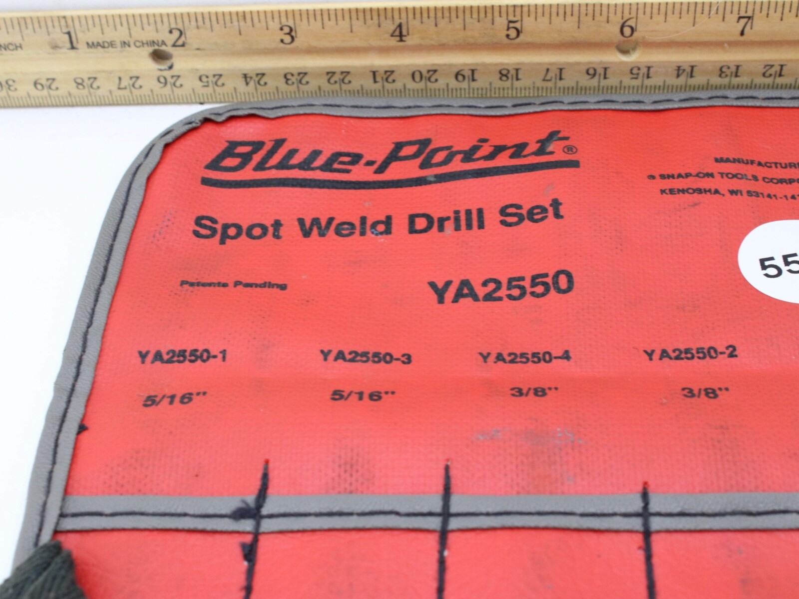 Blue-Point YA2550 Spot Weld Drill Set 7″x7″ Red POUCH ONLY NO TOOLS