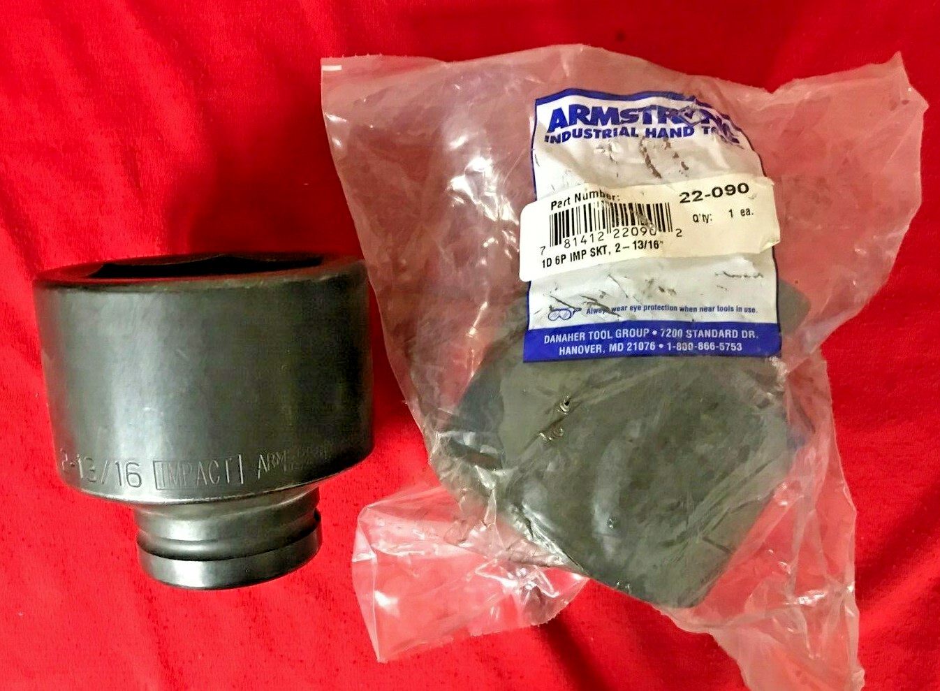 2-13/16″ Impact Socket 1″ Drive 6-Point SAE Standard Armstrong 22-090