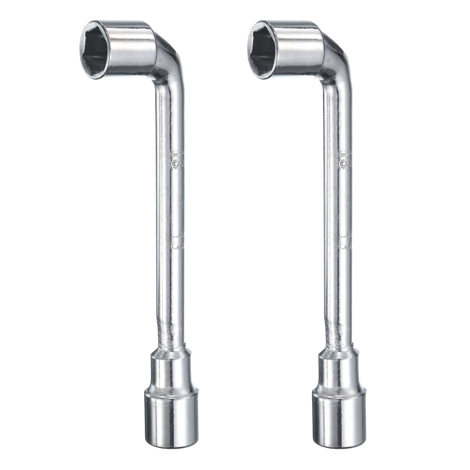 2pcs L Shape Angled Hex Socket Wrench 13mm Double Ended Socket Spanner