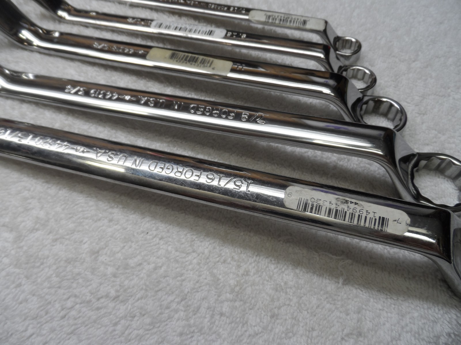 Craftsman Professional USA NOS Deep Offset Full Polish SAE Wrench Set – 5 pcs
