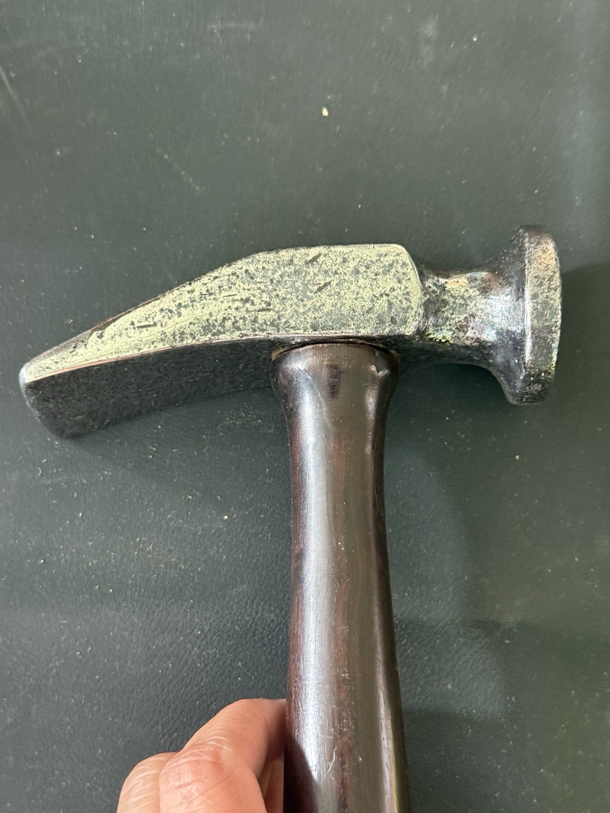Vintage Auto Body Fender Hammer Wood Handle Blacksmith Sheet Metal Tool 1lb 8oz
