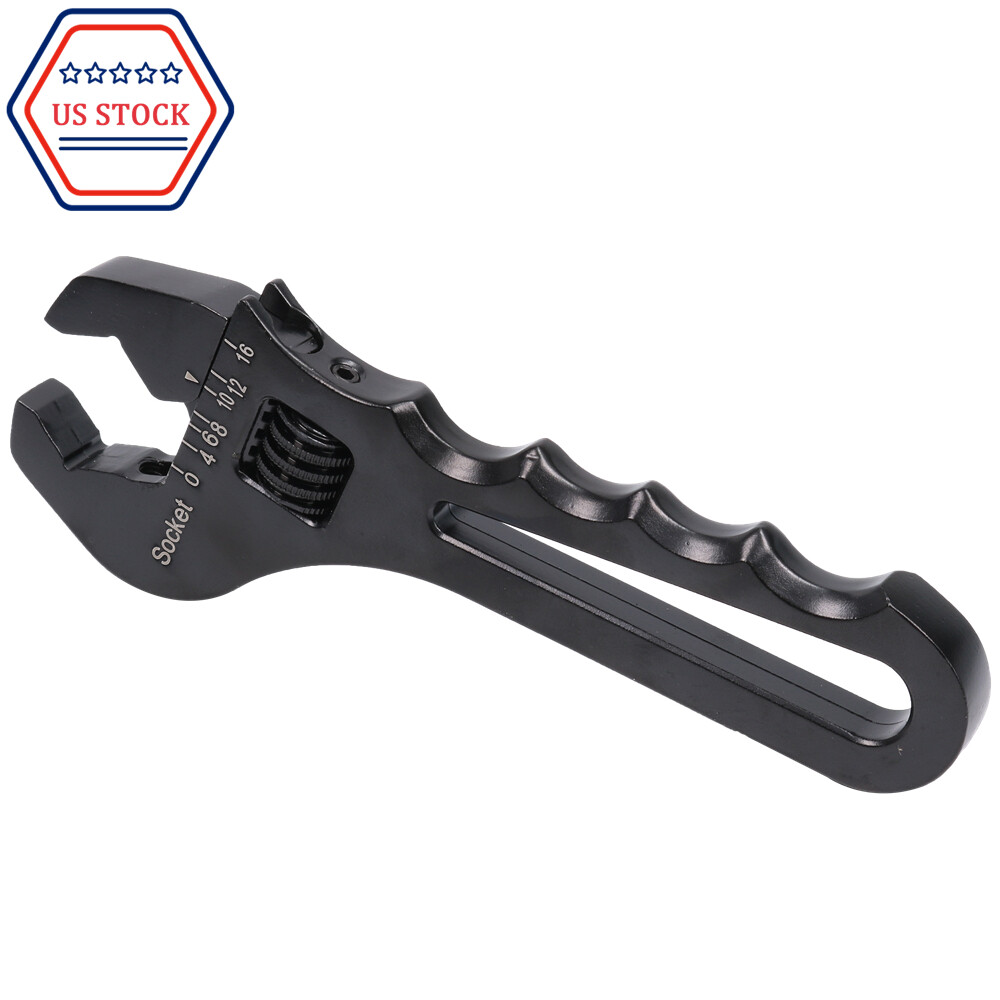 3AN-16AN Adjustable Wrench Black Aluminum Tool Spanner NEW For Hose End Fitting