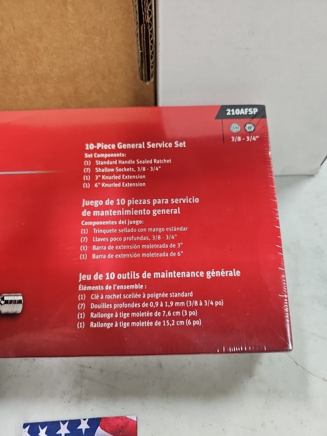 Snap-on tools 210AFSP 3/8″ 6 point SAE General Service 10Pc Set – New – USA 🇺🇸