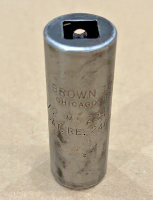 Snap On Socket Brown Impact Tools Chicago USA 1/2 MS2216 PAT RE 24062 Vtg USA
