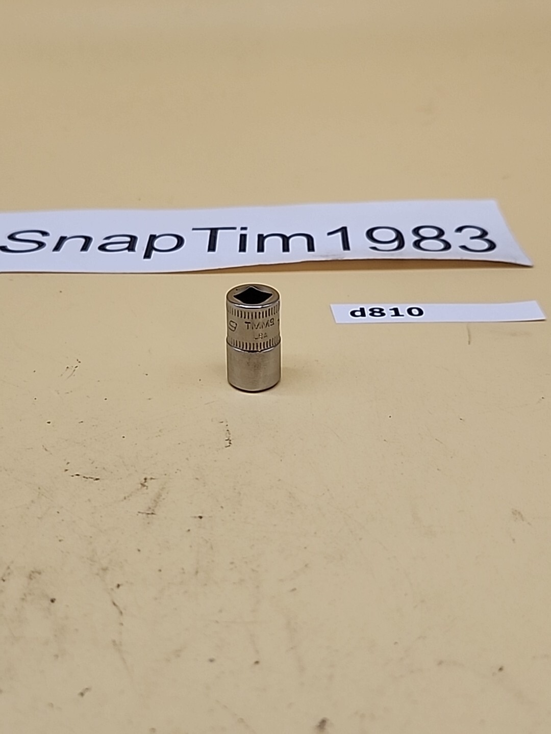 Snap-on Tools 1/4″ Drive 6pt Shallow Chrome Socket TMM9 USA