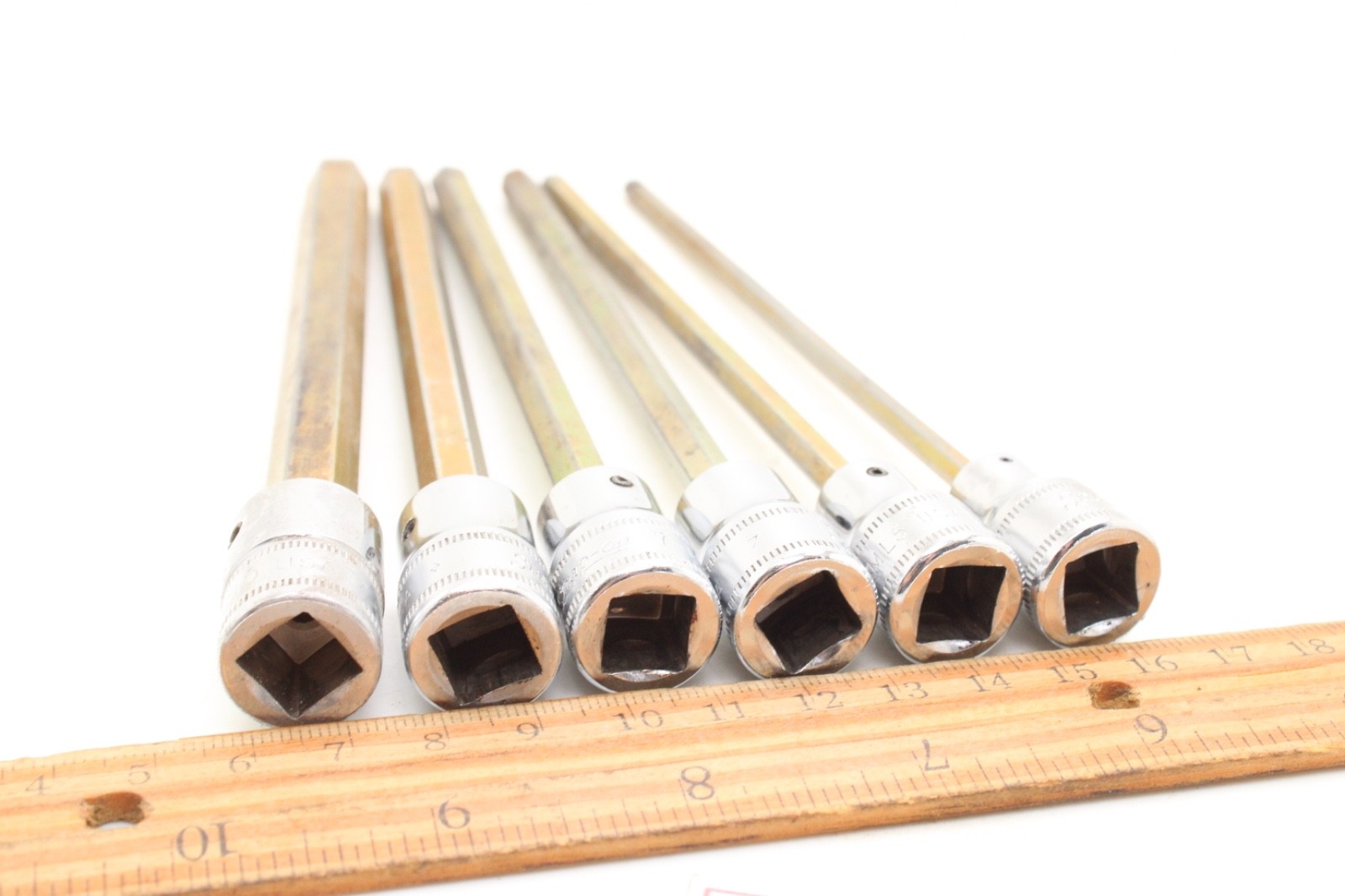 Snap-On 206EFAML 6 Piece 3/8″ Drive Metric Chrome Long Hex Bit Socket Set USA