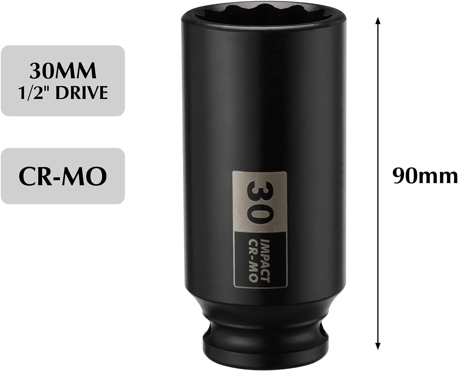 Professional 30mm Impact Socket – Chrome Molybdenum Steel for Stubborn Fasteners